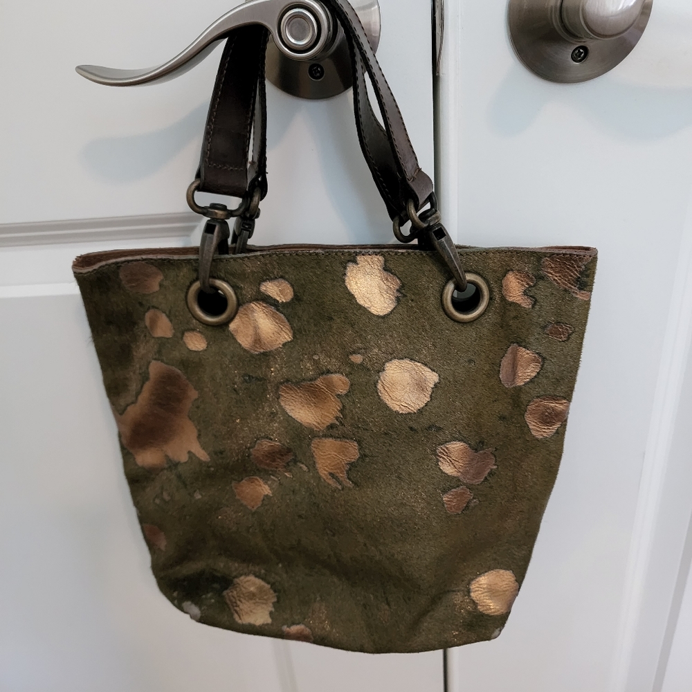 Maurizio Taiuti brown and copper Leather Small Tote Bag Purse